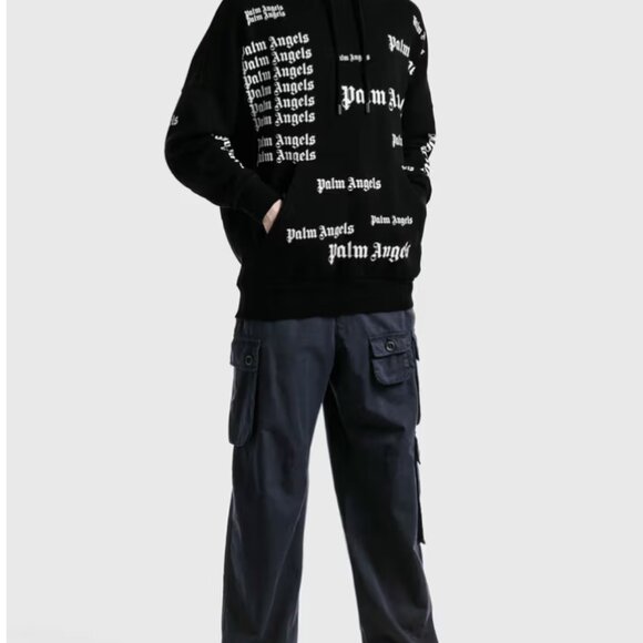 Palm Angels Ultra Logo Oversized Hoodie black SZ Large - Picture 7 of 11